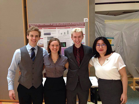Team members from left to right: Joshua Bensen, Joanna Mohr, Nate Bressler, Leona Liu
