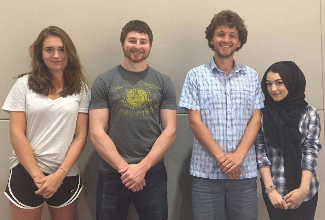 Team members from left to right: Samantha Bremner, Brendan Drackley, Ryan Sepehr, Mona Omari