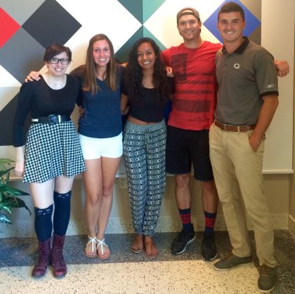 Team members from left to right: Darcy Davis, Breanna Hagerty, Sheetal Gowda, Stephen Kindem, Kevin Collins