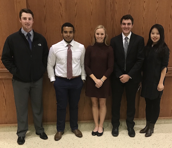 Team members from left to right: Tyler Safgren, Gavin Dillavou-Brown, Madeline Honke, Colin Schrof, Ql Cheng