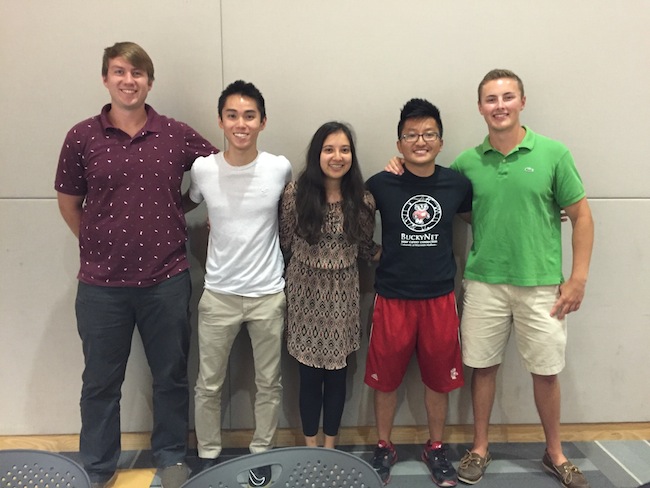 Team members from left to right: David Piotrowski, Chris Nguyen, Tasnia Tabassum, Peter Moua, Mitch Resch