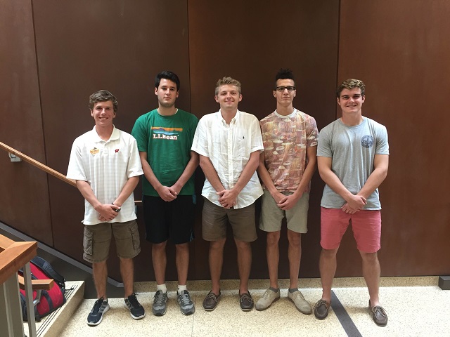 Team members from left to right: Alec O, Sam P, Jake J, Jonathan E, David F