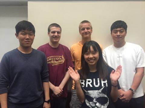 Team members from left to right: He Kang, Albert Anderson, Jack O'Keefe, Candice Tang, Kyuhyun Lee