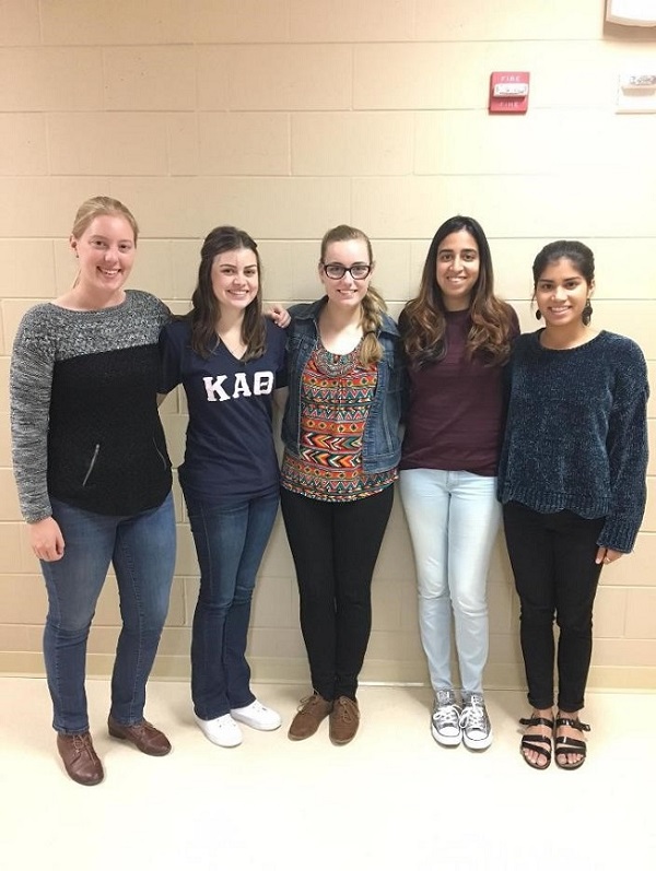 Team members from left to right: Kelsey Murphy, Bella Reichardt, Chrissy Kujawa, Tarika Patel, Hayley Raj