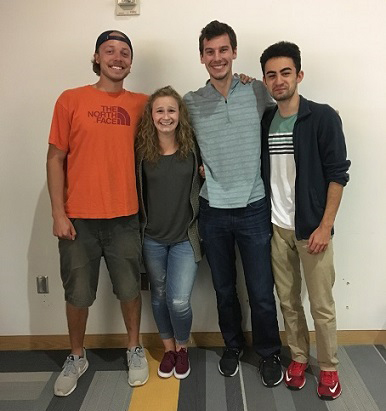 Team members from left to right: Croix Kimmel, Savannah Kuehn, Eric Solis, and Ricardo Zuniga