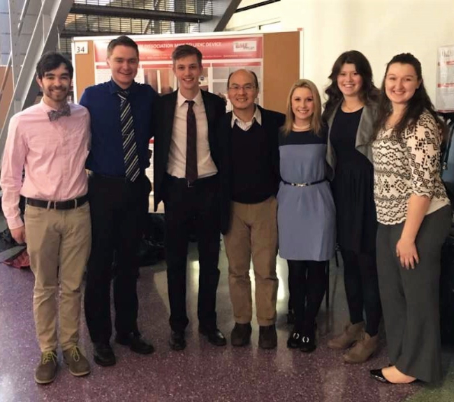 Team members from left to right: Nate Richman, Cory Van Beek, Jamison Miller, Professor Li, Victoria Trantow, Lauren Ross, Raven Brenneke