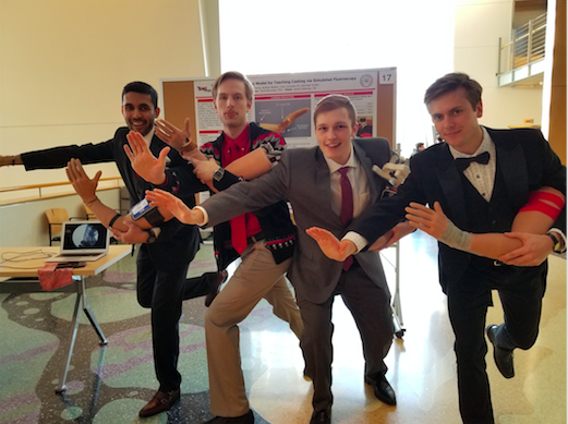 Team members from left to right: Keshav Garg, Trace Jocewicz III, Andrew Baldys, and Marshall Schlick
