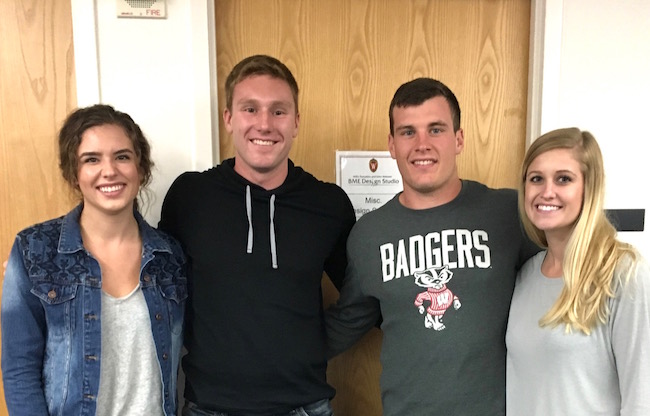 Team members from left to right: Hannah Cook, Cody Kairis, Tyler Davis, Rebecca Alcock