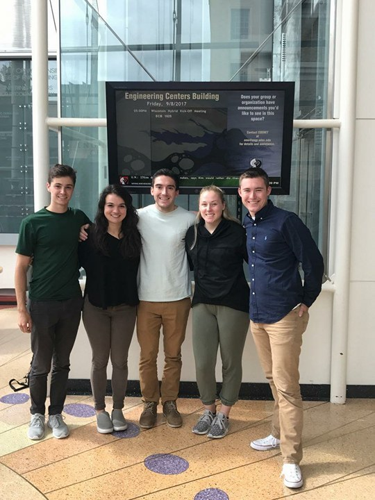 Team members from left to right: Will Flanigan, Emily Foran, Joe Ashley, Lexi Doersch, Brett Struthers