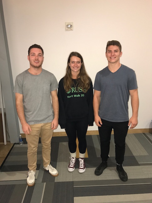 Team members from left to right: Tim Lieb, Emmy Russell, Luke Dezellar