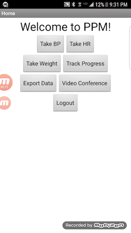 Main Navigation Screen: On our proof-of-concept, this is the first screen users will see after logging-in.