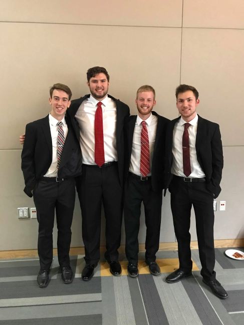 Team members from right to left: Andy Durette, Patrick Kasl, Ryan Opanksy, Edwin Neumann