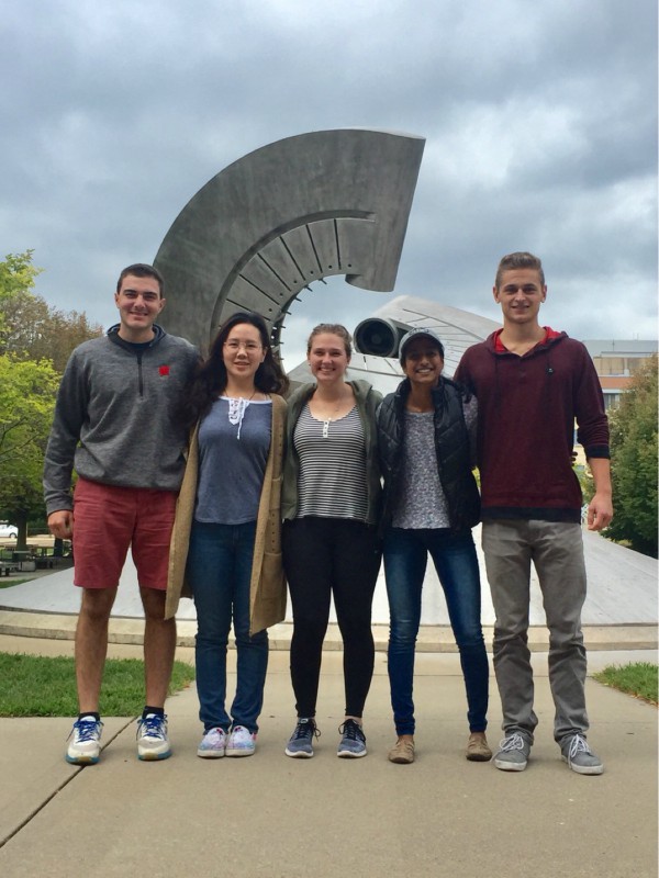 Team members from left to right: Colin Schrof, Maggie Zhou, Kennedy Pawell, Gopika SenthilKumar, Kevin Fantl