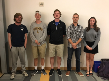 Team members from left to right: Nicholas Maurer, Bret Mcnamara, Brody Harstad, Thomas Eithun, Madeline Rutherford