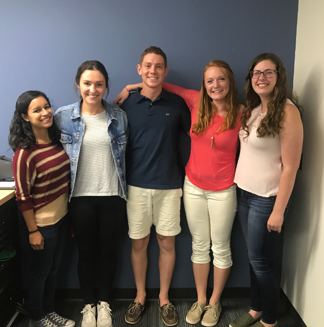 Team members from left to right: Tianna Garcia, Shelby Mochal, David Lahm, Leslie Franczek, Morgan Kemp