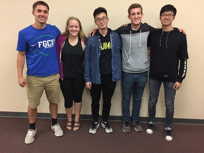 Team members from left to right: Alec Struensee, Desiree Flouro, Jiayi Lin, Aaron Wagner, Jinyuxuan Guo