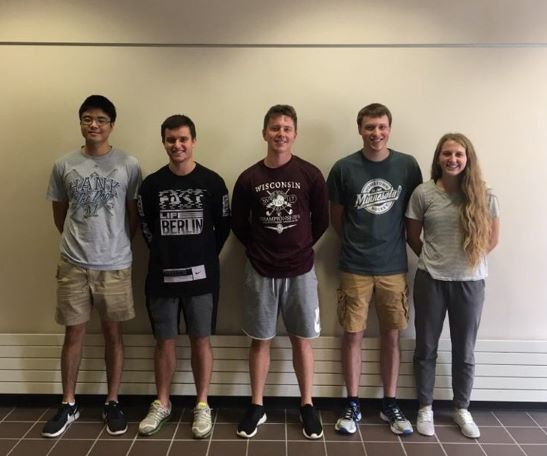 Team members from left to right: Allen, Kurt, Jake, Conor, Kristina