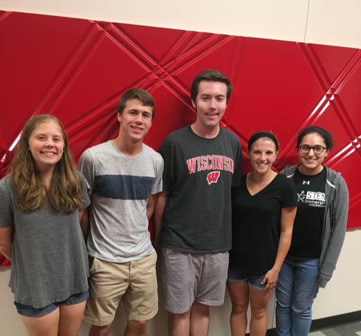 Team members from left to right: Sara Wagers, Josh Zembles, Connor Quirk, Brittany Russell, Laura Guerrero