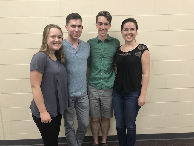 Team members from left to right: Caroline Brumley, Edwin Neumann, Andrew Durette, Katherine Konsor