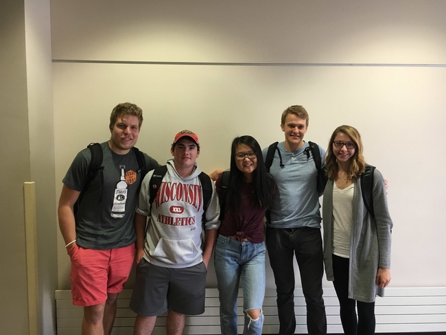 Team members from left to right: Riley Pieper, Spencer Stowell, Susan Xia, Simon Schirber, Megan Smith