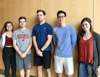 Team members from left to right: Julia Garofalo, Grant Karlsson Ellifson, Will Fox, Justin DeShaw, Emily Knott