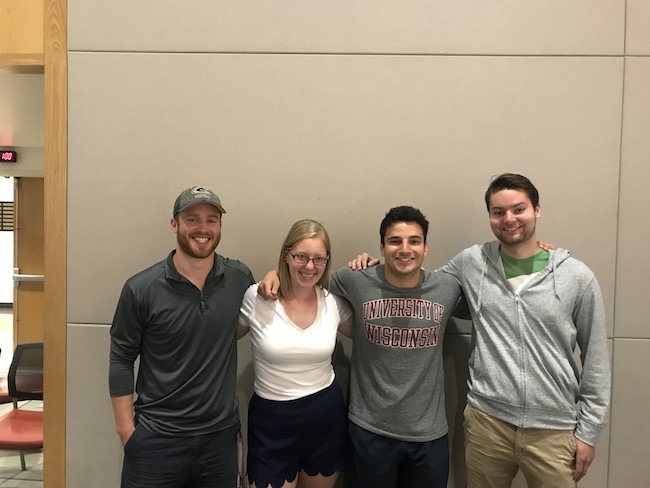 Team members from left to right: Mark Austin, Kelsey Murphy, Alex Goodman, Will Bacon