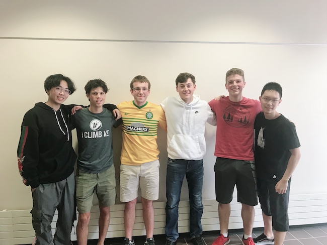 Team members from left to right: Jiong Chen, Gabriel Gozum, Owen Seymour, Jacob Mundale, Benjamin Lawonn, Tianxiang Zhu