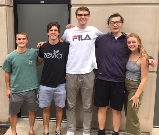 Team members from left to right: Ryan Yost, Ben Ayd, Alex Filo, Xavier Fan, Abby Drake