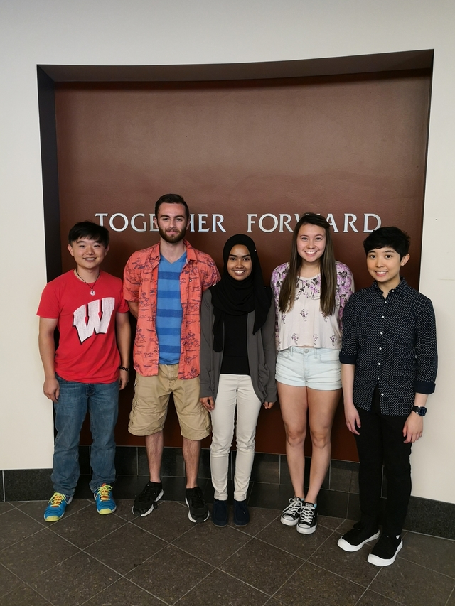 Team members from left to right:  Jason Wang, Jiacomo Beckman, Amira Razuan, Rebecca Gillis, Alex Locsin