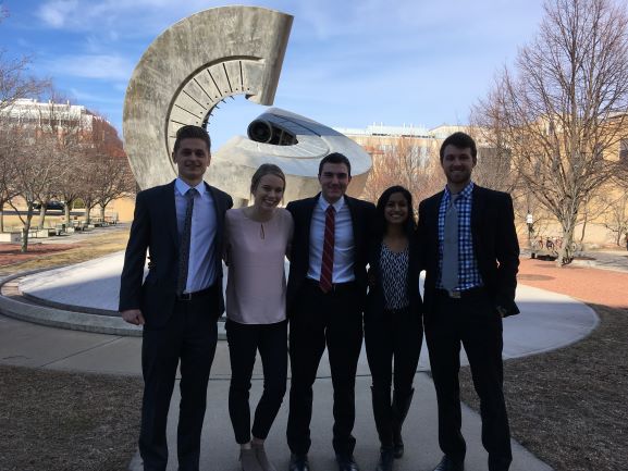 Team members from left to right: Kevin Fantl, Kari Borowski, Colin Schrof, Gopika Senthilkumar, Alex Henry