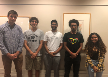 Team members from left to right: Carson Gehl, Yash Gokhale, Naman Patel, Mengizem Tizale, Janavi Kotamarthi