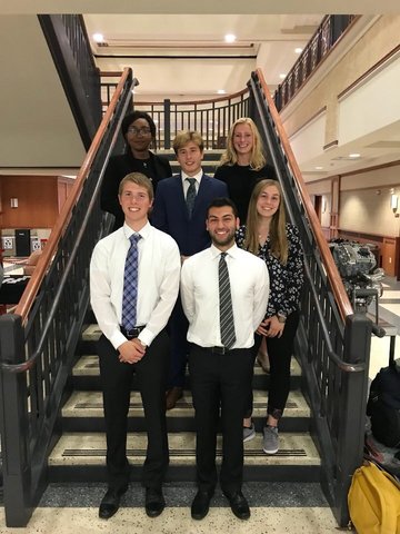 Back Row: Maisha Kasole, Spencer Averbeck, Lauren Rohr. Front Row: Leo Steiner, Adrian Omidfar, Angela Houghtaling