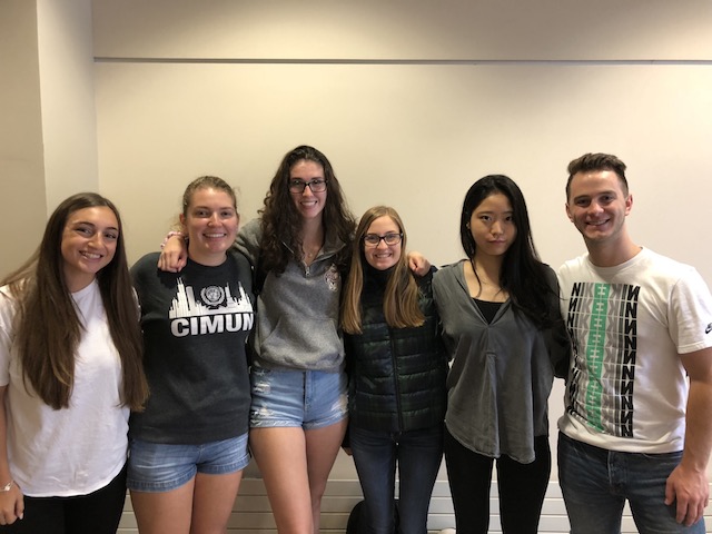 Team members from left to right: Sophia Nehs, Katarina Martinet, Madison Hodgson, Shannon Sullivan, Yoon Cho, Austin Gavigan