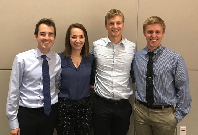 Team members from left to right: Will Olson, Tyler Bambrough, Jack O'Keefe, Carl Parent