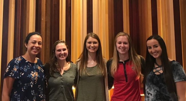 Isabel Erickson, Kennedy Pawell, Marissa Harkness, Kirsten Brokish, Andi Sullivan
