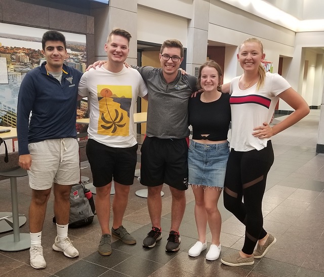 Team members from left to right: Zayn Kayali, Alex Truettner, Joe Kerwin, Cate Fitzgerald, Kristen Schill