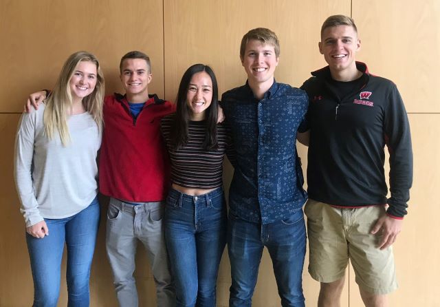 Team members from left to right: Elise Gendreau, Ryan Yost, Ashley Zagaros, Leo Steiner, Sam Parmentier