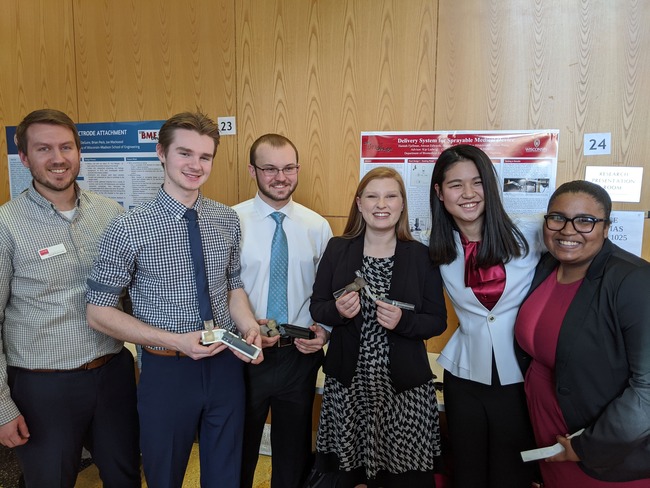 Team members from left to right: David Piotrowski (Client), Ben Hildebrandt, Brandon Chellstrom, Hannah Fjellman, Zihan Wang, Alexus Edwards