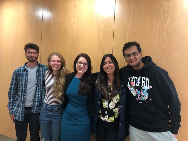 Team members from left to right: Ben, Kristina, Courtney, Tarika, Janmesh