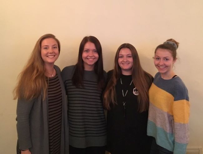 Team members from left to right: Molly De Mars, Haley Yagodinski, Shannon Horel, Megan Smith