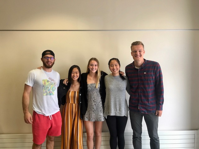 Team members from left to right: Noah Ambroz, Jessica Wang, Abigail Drake, Elizabeth Liu, Aaron Patterson