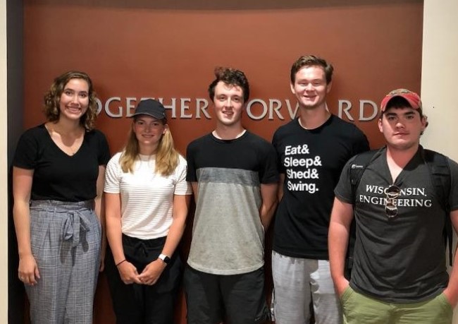 Team members from left to right: Brooke Pernsteiner, Kate Eichstaedt, Mitchell Josvai, Andrew Paulson, Spencer Stowell