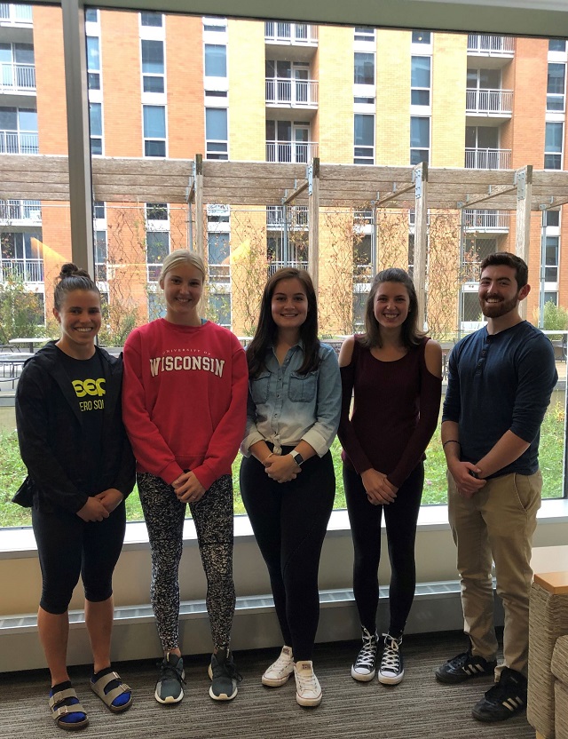 Team members from left to right: Gabrielle Snyder, Grace Johnson, Kaitlin Lacy, Brittany Glaeser, Noah Pollard