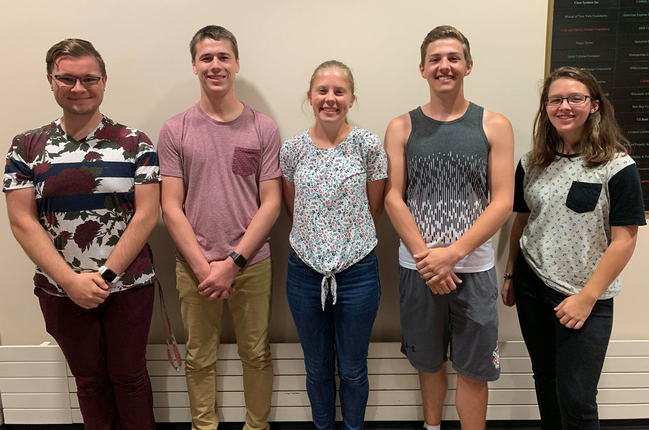 Team members from left to right: Brenton Halvorson, Josh Zembles, Sara Wagers, Caleb Heerts, Hailey Vadnais