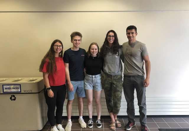 Team members from left to right: Ashlee Hart, Joseph Somers, Alexandra Wethor, Madison Hodgson, Louis Hinshaw