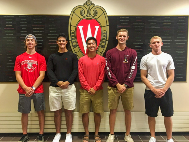 Team members from left to right: Seth Gehrke, Benjamin Grindel, Neal Duong, Ethan Frohna, Lucas Voce