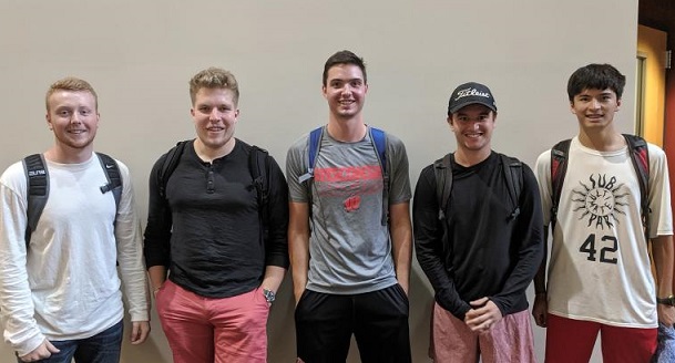 Team members from left to right: Kyle Schmidt, Riley Pieper, Nolan Thole, Kurt Vanderheyden, Kevin Tan