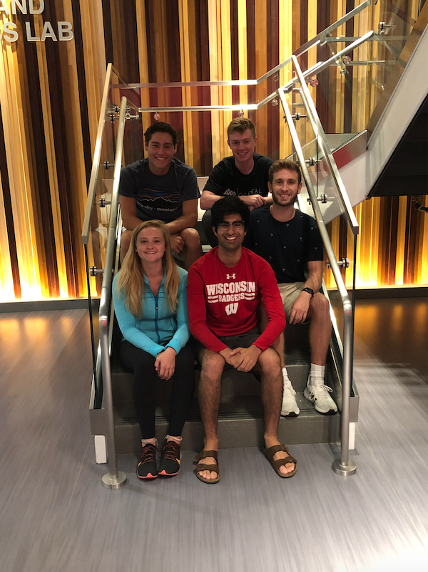 Team Photo: Top Row (left to right): Cole Knicklebine, Seth Roge, Jared Zunenshine; Bottom Row (left to right): Parker Callender, Rehaan Machhi