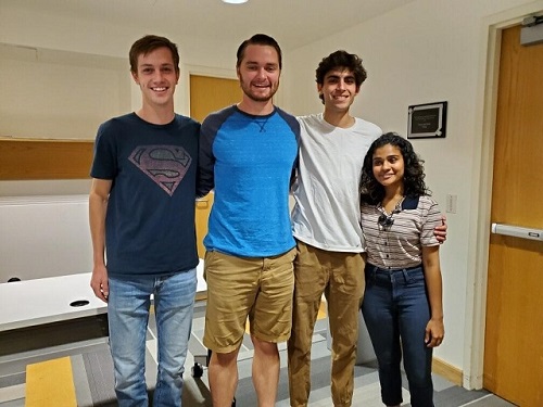 Team members from left to right: Jamison Miller, Cory Beek, Yash Gokhale, Janavi Kotamarthi