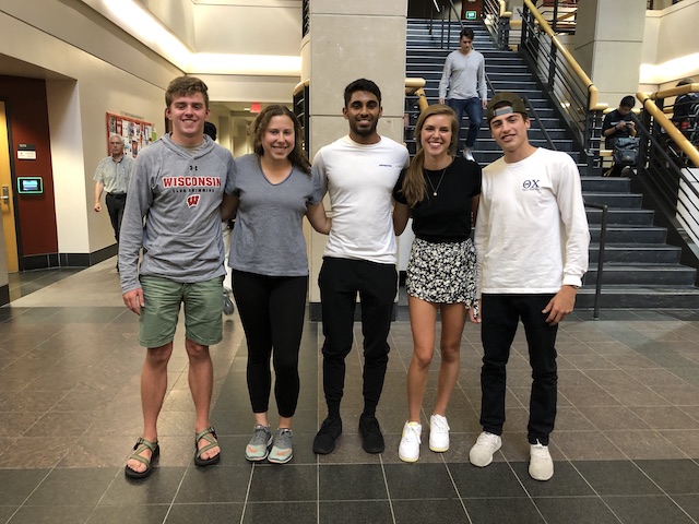Team members from left to right: Charles Hower, Jessica Suderski, Akshith Mandepally, Sydney Heimer, Graham Sticha